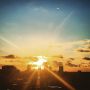 Just the average #sunset over #Rotterdam 
#lensflare #color #clouds
