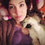 Meanwhile in#Wonderland.. - Selfie with my weird #cheshirecat sleeping at my chest.