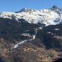 Piste naar Meribel Village vanuit Le Mergolaz