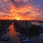 Morning colors... #ohheyhello #redskyinthemorning #sheperdswarning #rotterdam #peekaboo #tropicana