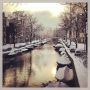 Snow covered amsterdam.