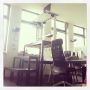 Guys at the office elevated my desk to new heights...