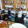 Faye making soap (or a bomb) with professional soap maker at @lush HQ