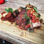 New flavors in town: peanutbutter jelly ribs by a Big Nathe him self at Noah's 😍