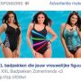 Facebook denkt dat ik in de markt ben voor een XXL badpak. Sorry jongens, ben net 7 kilo kwijt, dus doe maar M.