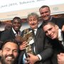 Mooie dagen voor @gemeenteamsterdam Morgenavond deze kampioenen in de Balie voor een ode aan de sport, en vrijdag zit de burgemeester frontrow als m'n broeder @ricoverhoeven z'n wereldtitel verdedigt. Ik ben in het buitenland aan het werk en moet het allemaal missen. #champagneproblems #tochjammer #glory26amsterdam