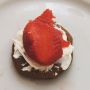 Cookies made from dates, strawberry and creme fraiche by @loisvvz