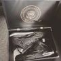 The all black Jordans that president Obama received while visiting #nike (in a special #sneaker box)