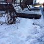 High Line met sneeuw. 