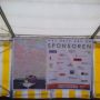 in de feesttent hangt de routekaart, in groot formaat!  #Grachtenrace 