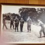 Irish Guards bayonet practice watched by HM King George VI, 10th Fairway, Northwood GC, Feb 1940.