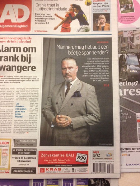 Kijk nou. Mooie man groot op de voorpagina van ‘t AD. (Cc @EricCorton) 