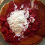 Strawberry pancake. 