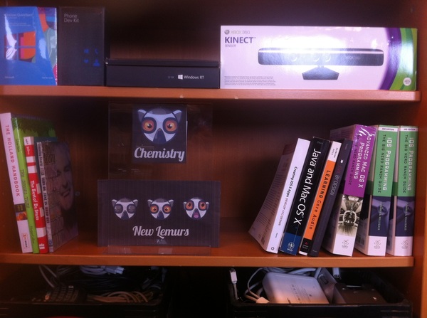 Humble beginnings: the @NewLemurs technical resource library at Appsterdam HQ. 