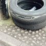 At the tyre shop , this tyre came in on a working cab . WTF!!!