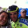 My 'good luck' needed some time, but 2 months after this selfie @albertocontador won the #Vuelta. Enhorabuena Alberto!