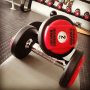 Feeling amazingly strong using these dumbells in a gym session, when there's a rugby player doing weight training next to you... #trainingcamp #power