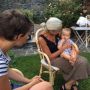 Simon op bezoek met Nadine en Clement