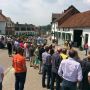 Start of Gooik - Geraardsbergen - Gooik. Gooik is the home of Marianne Vos' fanclub. #RaboLiv