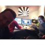 In the studio for the finishing touch of our weddingmovie 💍#excited #wedding #aftermovie #thomsabine #studio #finishingtouch #happyasahippo #editing #corrinomediagroup
