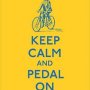 This book might not be of the highest literary quality, but it has some nice & recognizable quotes. 'Keep calm and pedal on'... #cyclistlife #strongher