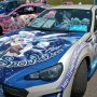 【ひめたま痛車祭2017】暑さに勝ちたい雪ミクさんのBRZ、ボンネットの絵柄がアップデートされてた 