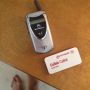 Found my old cell phone and work name tag :)
